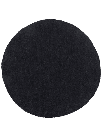 Beliani Shaggy DEMRE in Schwarz - (W) 140 x (H) 2 x (L) 140 cm