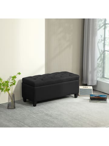 HOMCOM Sitzbank in Schwarz 100L x 40B x 44H cm