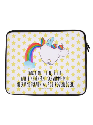 Mr. & Mrs. Panda Notebook Tasche Einhorn Pegasus mit Spruch in Weiß