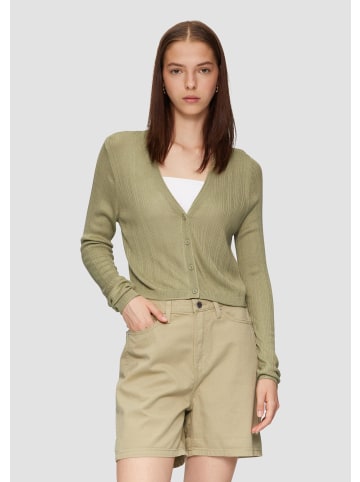 QS Strickjacke in 7282_helles olivgrün