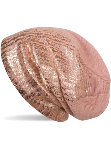 styleBREAKER Feinstrick Beanie Mütze in Altrose / Rosegold