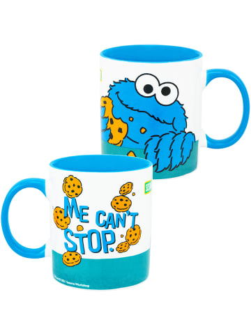 United Labels Sesamstraße Tasse Krümelmonster Me can´t Stop Cookie Monster 320 ml in weiß