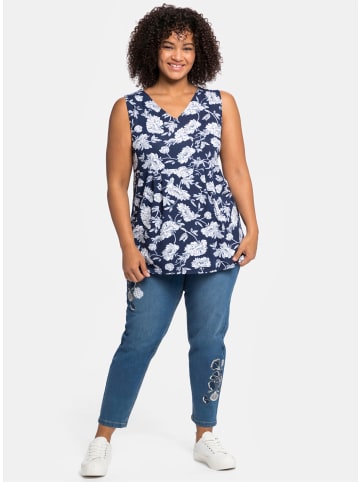 sheego by Joe Browns Longtop in blau bedruckt