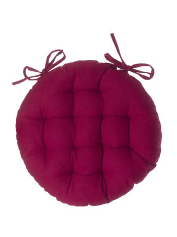 Atmosphera Créateur d'intérieur Stuhlkissen mit Einband, rot in Dunkelrot, 40 cm