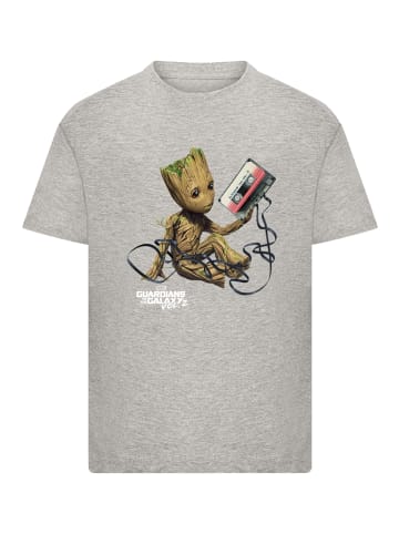F4NT4STIC T-Shirt Marvel Guardians Of The Galaxy Vol2 Groot Tape in grau meliert