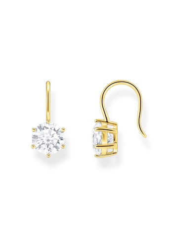 Thomas Sabo Ohrhänger Mit Großem, Weißem Zirkonia in gold, weiß