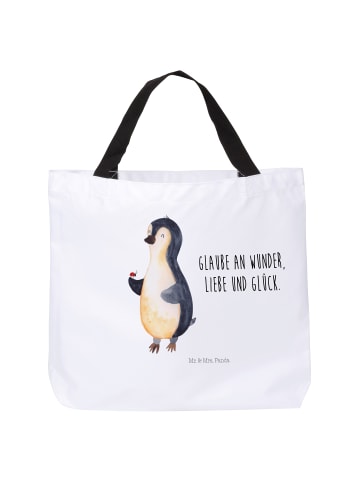 Mr. & Mrs. Panda Stoffbeutel Pinguin Marienkäfer mit Spruch in Weiß
