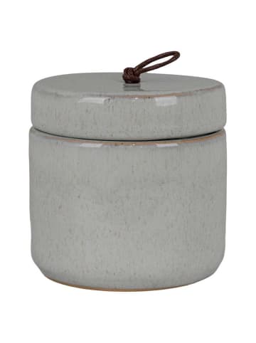 House Nordic JAR Dose mit Deckel Grau Keramik 10x10 cm