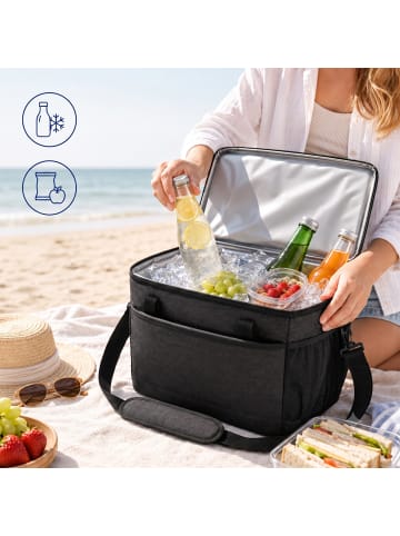 relaxdays Kühltasche in Schwarz - 40 l