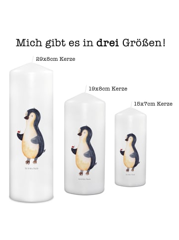 Mr. & Mrs. Panda Wachskerze Pinguin Marienkäfer ohne Spruch in Weiß