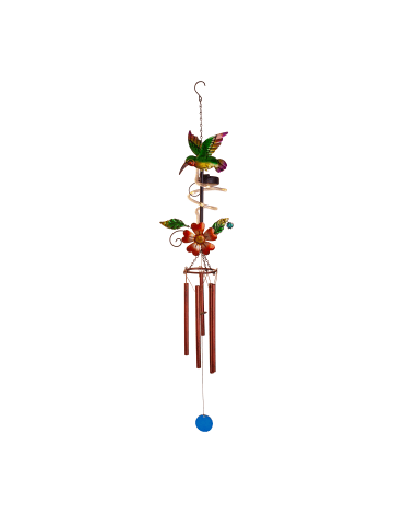 näve LED Solarleuchte / Windspiel "COLIBRI" in bunt - (L)17cm x (B)10,8cm x (H)98cm