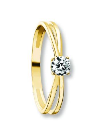 ONE ELEMENT  Zirkonia Ring aus 333 Gelbgold in gold