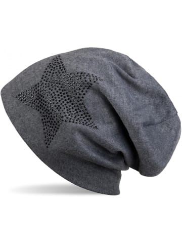 styleBREAKER Beanie Mütze in Grau meliert / Schwarz