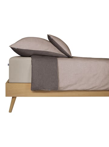 Schiesser Renforcé Bettwäscheset Doubleface in Taupe-Dunkelgrau