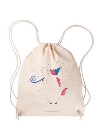 Mr. & Mrs. Panda Jutebeutel Einhorn Party ohne Spruch in Creme