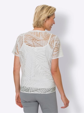 Sieh an! Kurzarm-Bluse in weiß