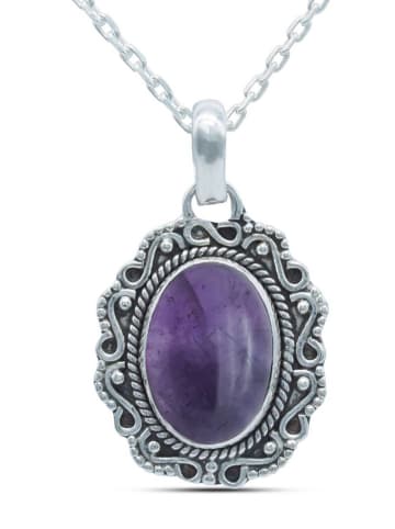 mantraroma 925er Silber - Ketten (L) 18 x (B) 29 mm mit Amethyst