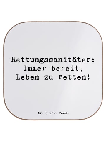 Mr. & Mrs. Panda Tassen Untersetzer Spruch Rettungssanitäter Hel... in Weiß