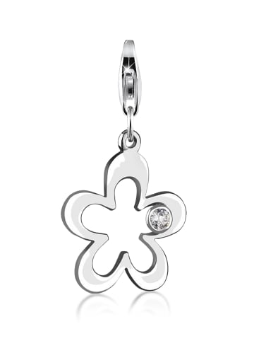 Nenalina Charm 925 Sterling Silber Blume in Silber