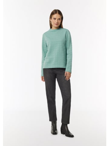comma CI Sweatshirt langarm in Türkis