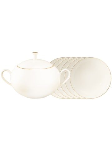 Seltmann Weiden 7-tlg. Suppen-Set Savona Goldlinie in in creme
