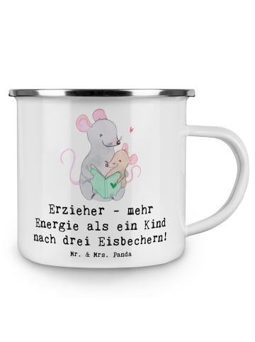 Mr. & Mrs. Panda Teetasse Erzieher Energie mit Spruch in Weiß