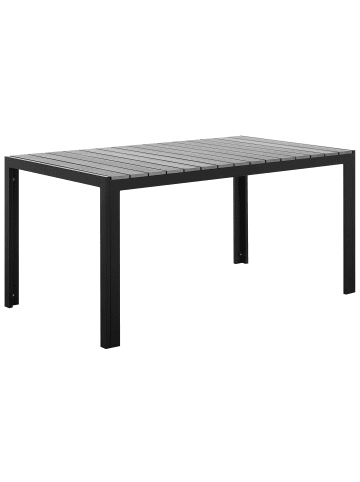 Beliani Esstisch COMO in Grau/Schwarz - (W) 90 x (H) 74 x (L) 150 cm