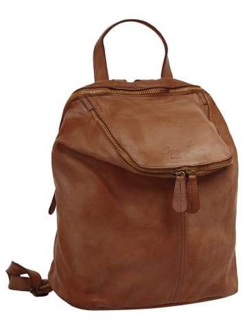 Samantha Look City-Rucksack echt Leder in cognac