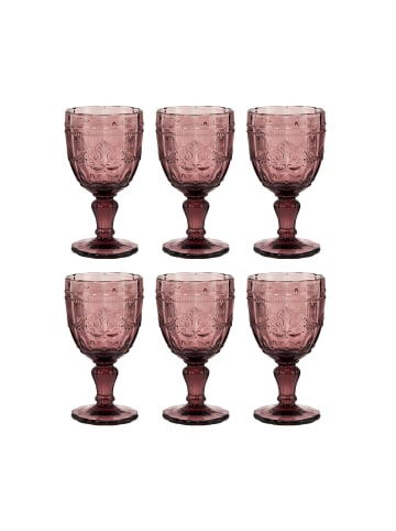 Butlers 6x Weingläser 230ml VICTORIAN in Lila