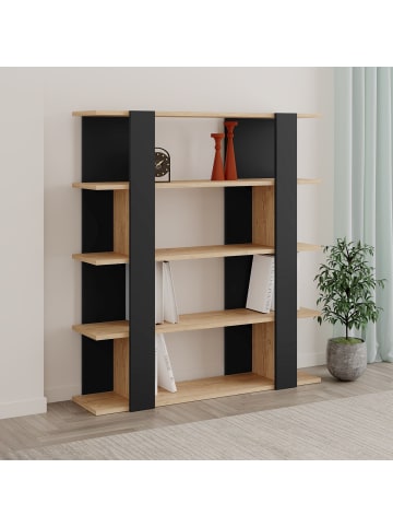 CALICOSY Regal NAILA in Schwarz - (W) 110 x (H) 122 x (L) 29 cm