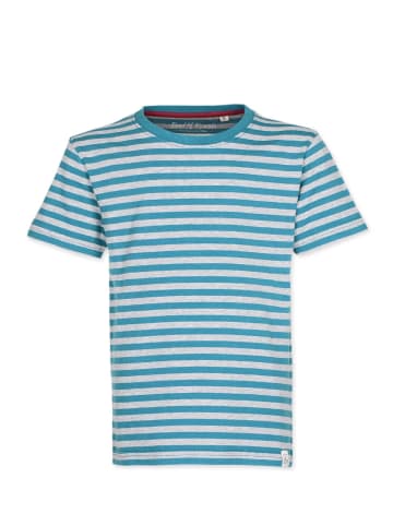 Band of Rascals T-Shirt " Striped " in petrol