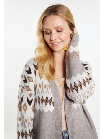 VIRITA Women Strickcardigan in Grau Mehrfarbig