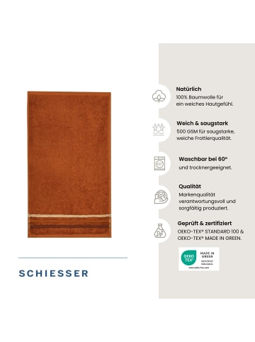 Schiesser Gästetuchset Skyline Color 5-teilig in Terrakotta
