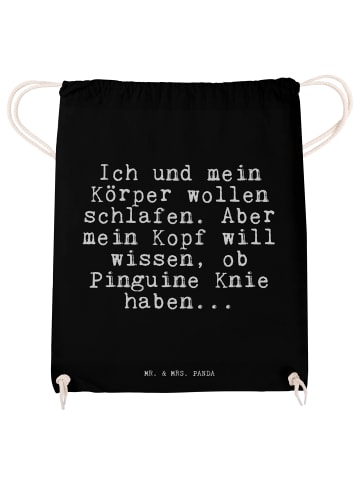 Mr. & Mrs. Panda Jutebeutel Ich und mein Körper... mit Spruch in Schwarz
