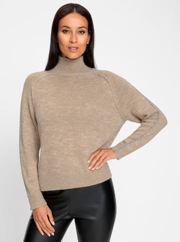 Heine Strickpullover in beige-ecru-meliert