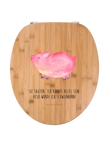 Mr. & Mrs. Panda Klodeckel Einhorn Schwein mit Spruch in Braun