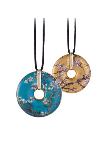 Goebel Halskette " Vincent van Gogh - Mandelbaum blau/gold " in bunt