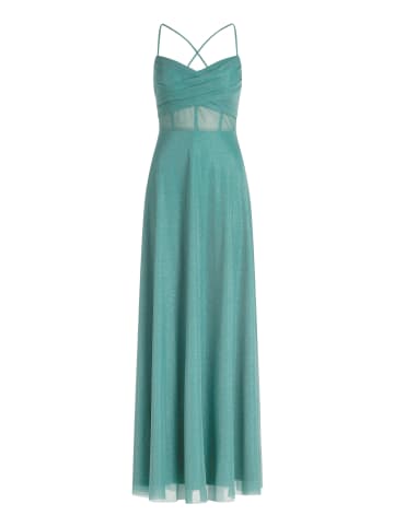 Vera Mont Abendkleid im Glitzer-Look in Green/Silver