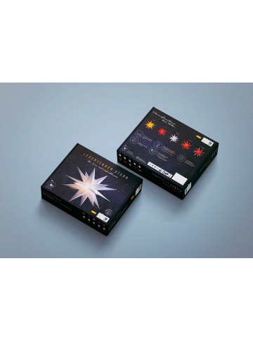 Sterntaler Dekostern | Weihnachtsstern Kunststoff | 18-Zacker Faltstern | Weiß |