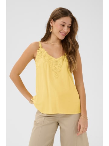 Cream Jersey-Top ärmellos CRANNA A-shape in Lemon Meringue