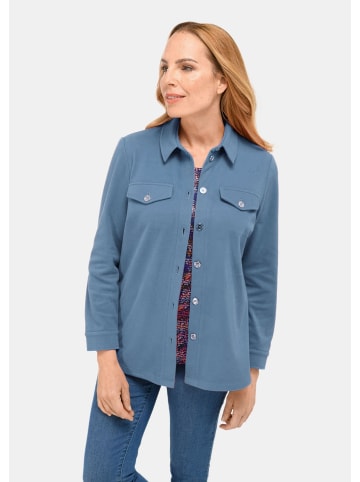 GOLDNER Kurzgröße:  Hemdjacke Moderne Hemdjacke, trageangenehm in rauchblau