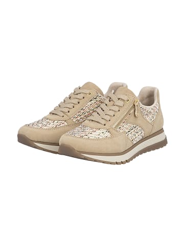 rieker Rock-Sneaker aus Leder in Low-Top-Ausführung Beige