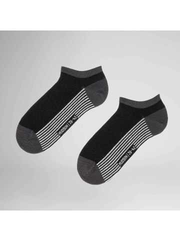 Hudson Sneakersocken Sporty Stripes Sport in Black