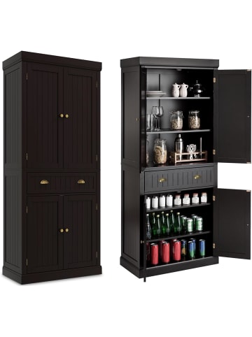 COSTWAY Buffetschrank 183cm in Braun