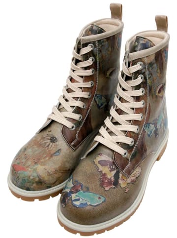 Dogo Longe Boots - Still Life Butterflies 41 in Braun