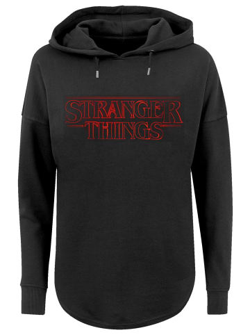 F4NT4STIC Oversized Hoodie Stranger Things Glow Logo Netflix TV Series in schwarz