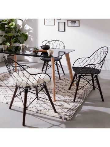 home24 Armlehnenstuhl Le Gaillard in Schwarz