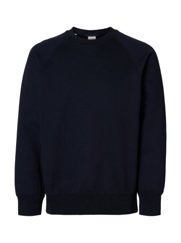 SELECTED HOMME Pullover SLHRELAXARON LS RAGLAN SWEAT in Blau