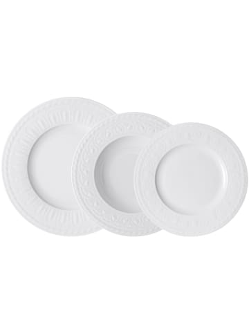 Villeroy & Boch 12er Set Teller-Set Cellini weiß in weiß