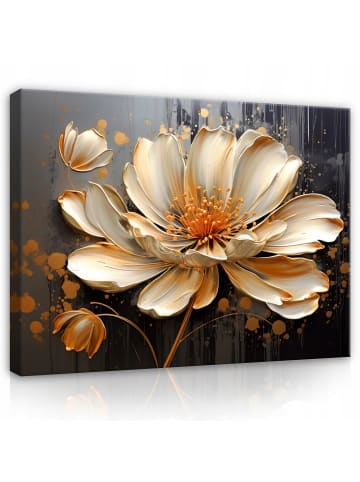 WALLARENA Leinwandbild Blumen in Braun